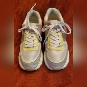 H&M Pastel Yellow, Pink & Gray Women's Lace-Up Sneakers